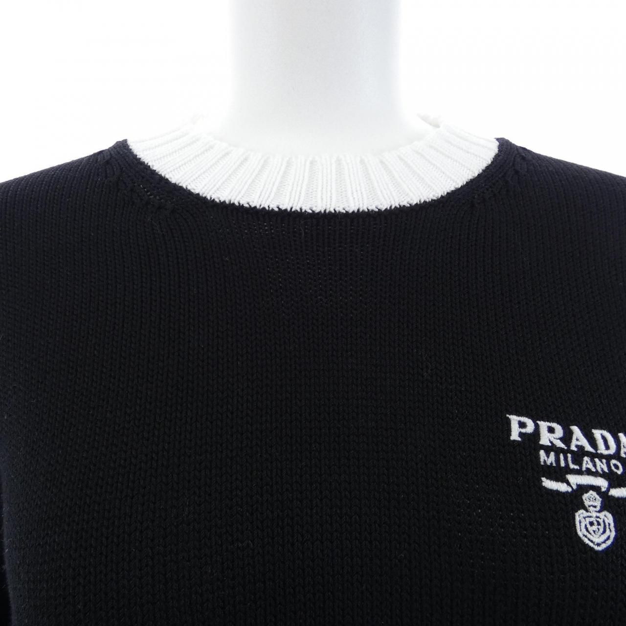 Prada Cotton Crew Neck Sweater Knit — view 5
