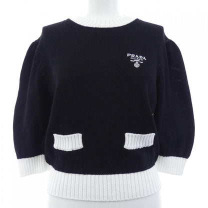 Prada Cotton Crew Neck Sweater Knit