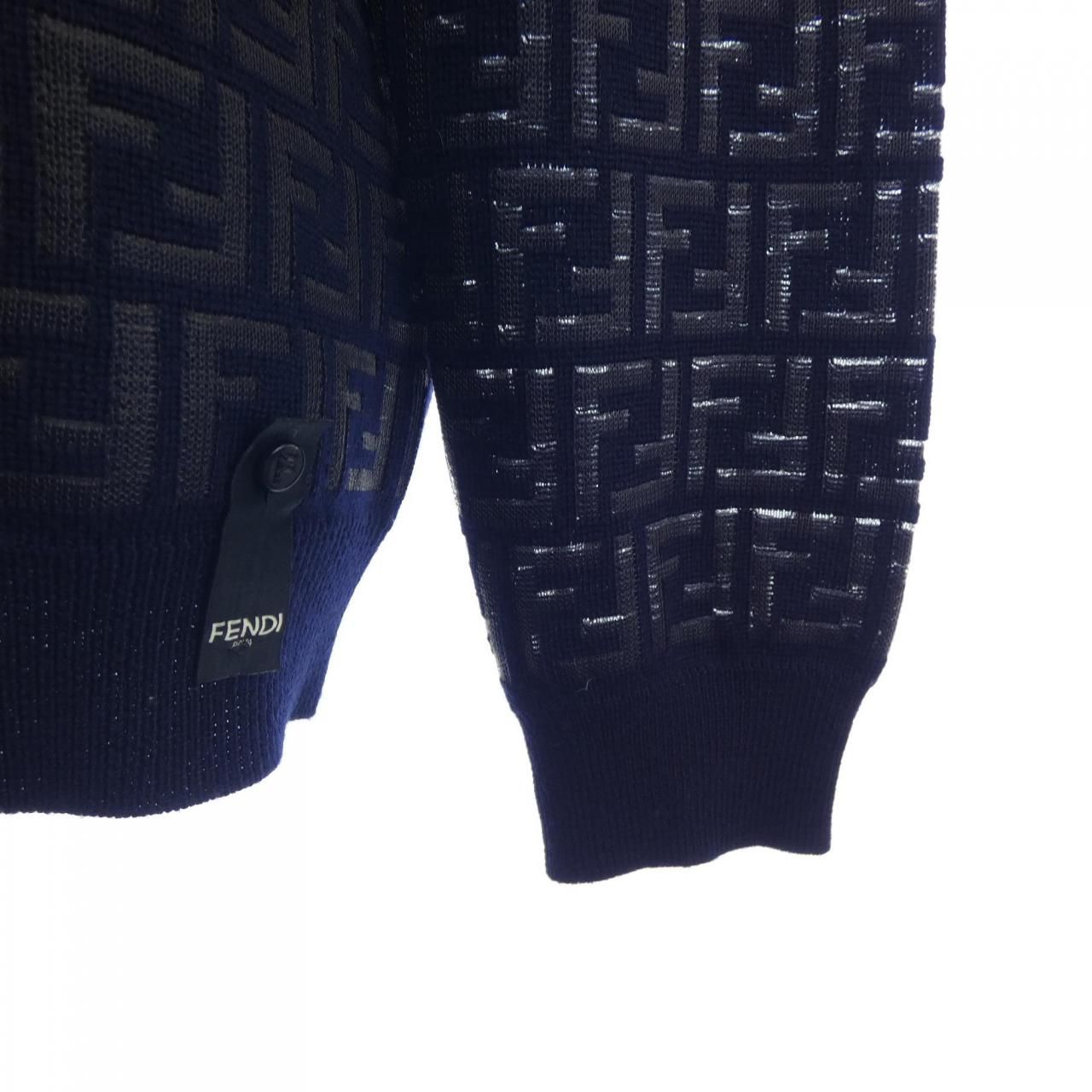 Fendi Embroidered Cotton Sweatshirt Aauq Knit — view 6