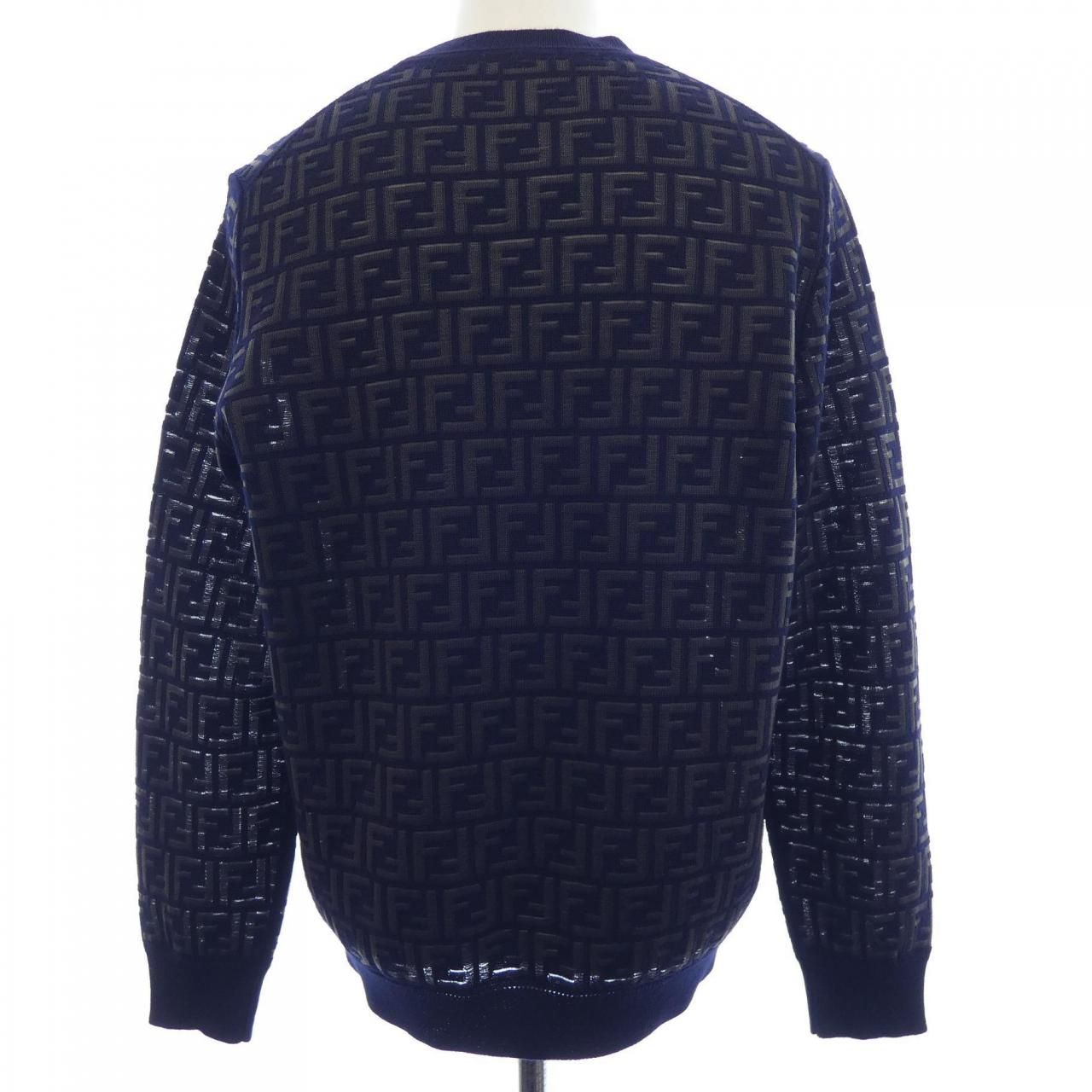 Fendi Embroidered Cotton Sweatshirt Aauq Knit — view 2