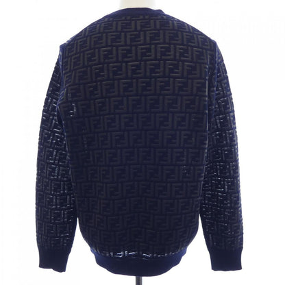 Fendi Embroidered Cotton Sweatshirt Aauq Knit — view 2