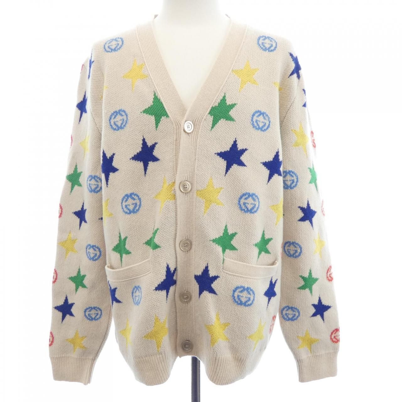 Gucci Interlocking Cardigan Beige
