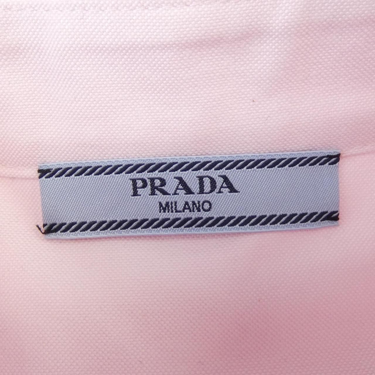 Prada Embroidered Oxford Cotton Shirt — view 4