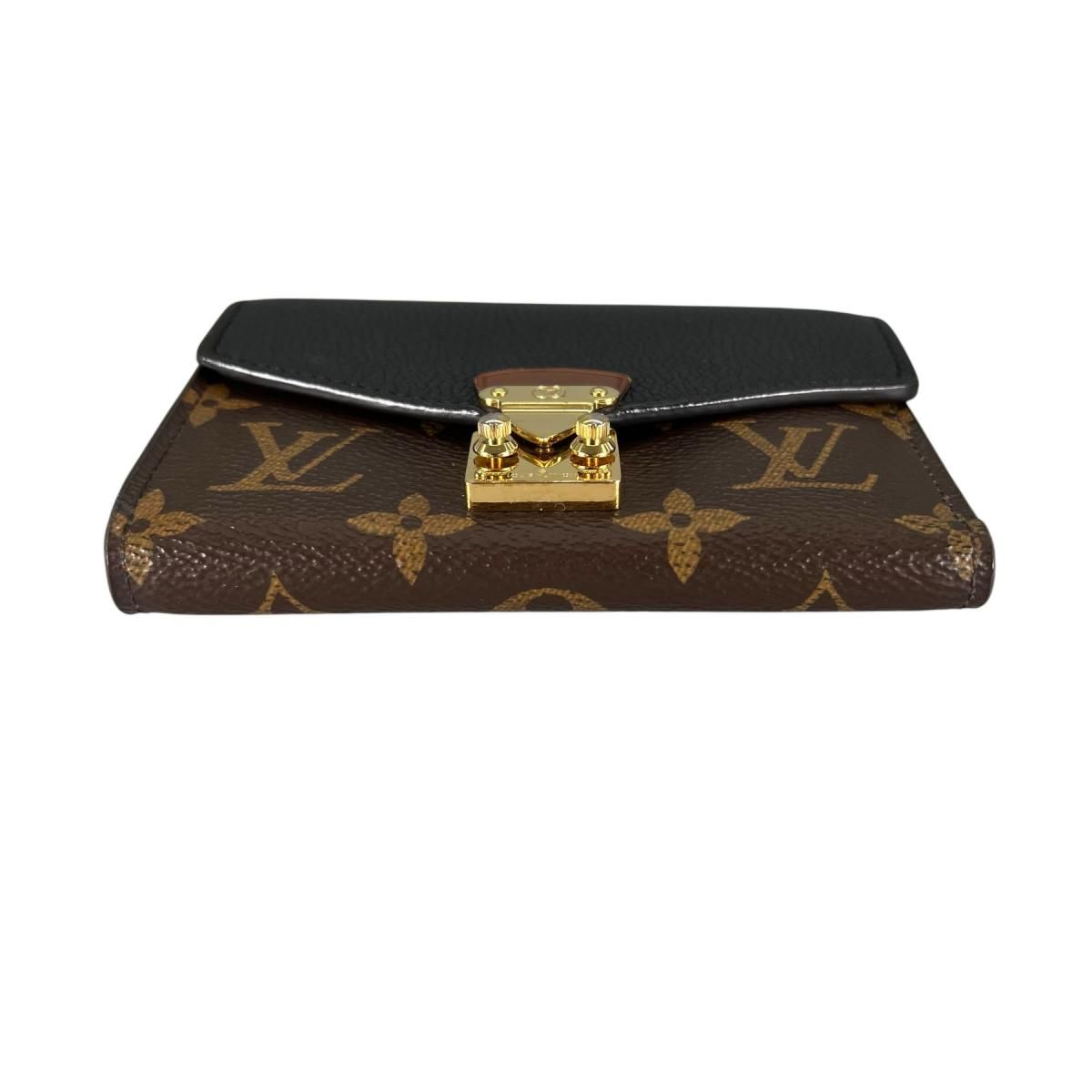 Louis Vuitton Monogram Bifold Wallet Portefeuille Pallas Compact Brown — view 4