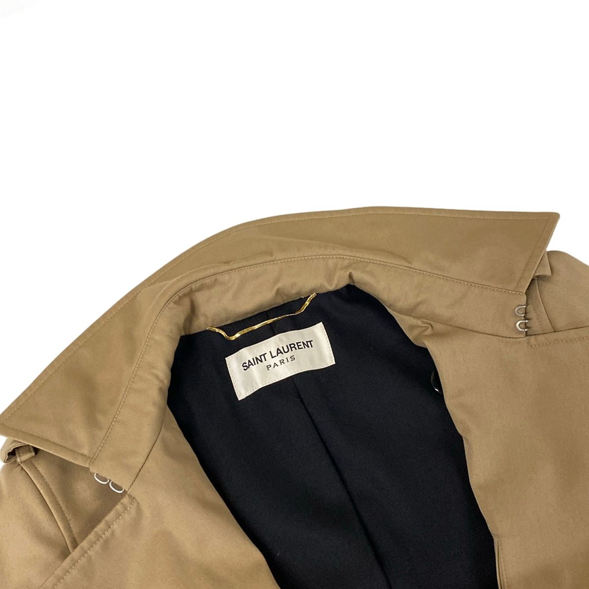 Saint Laurent Paris Trench Coat 34 S Beige Cotton
