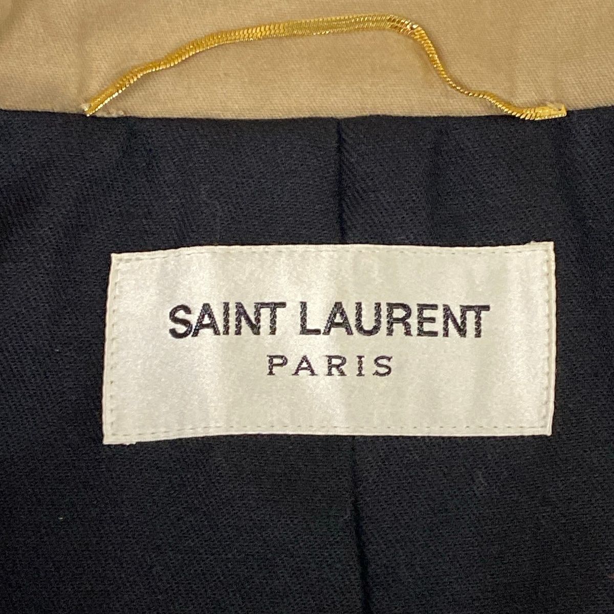 Saint Laurent Paris Trench Coat 34 S Beige Cotton — view 3