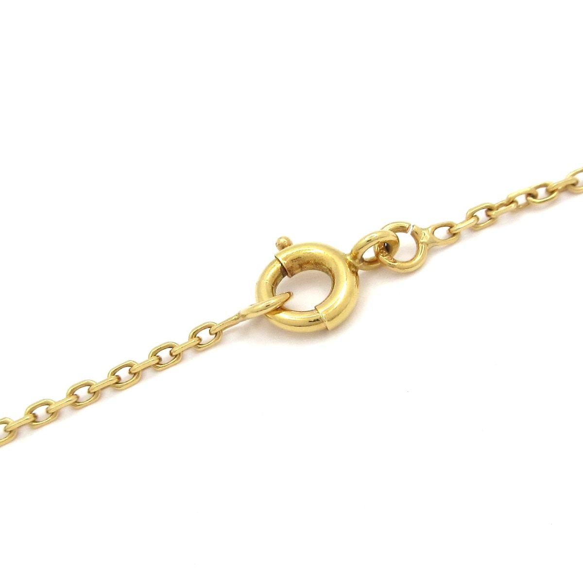 Van Cleef & Arpels Necklace Vintage Alhambra 18k Yellow Gold Diamond Pave — view 4