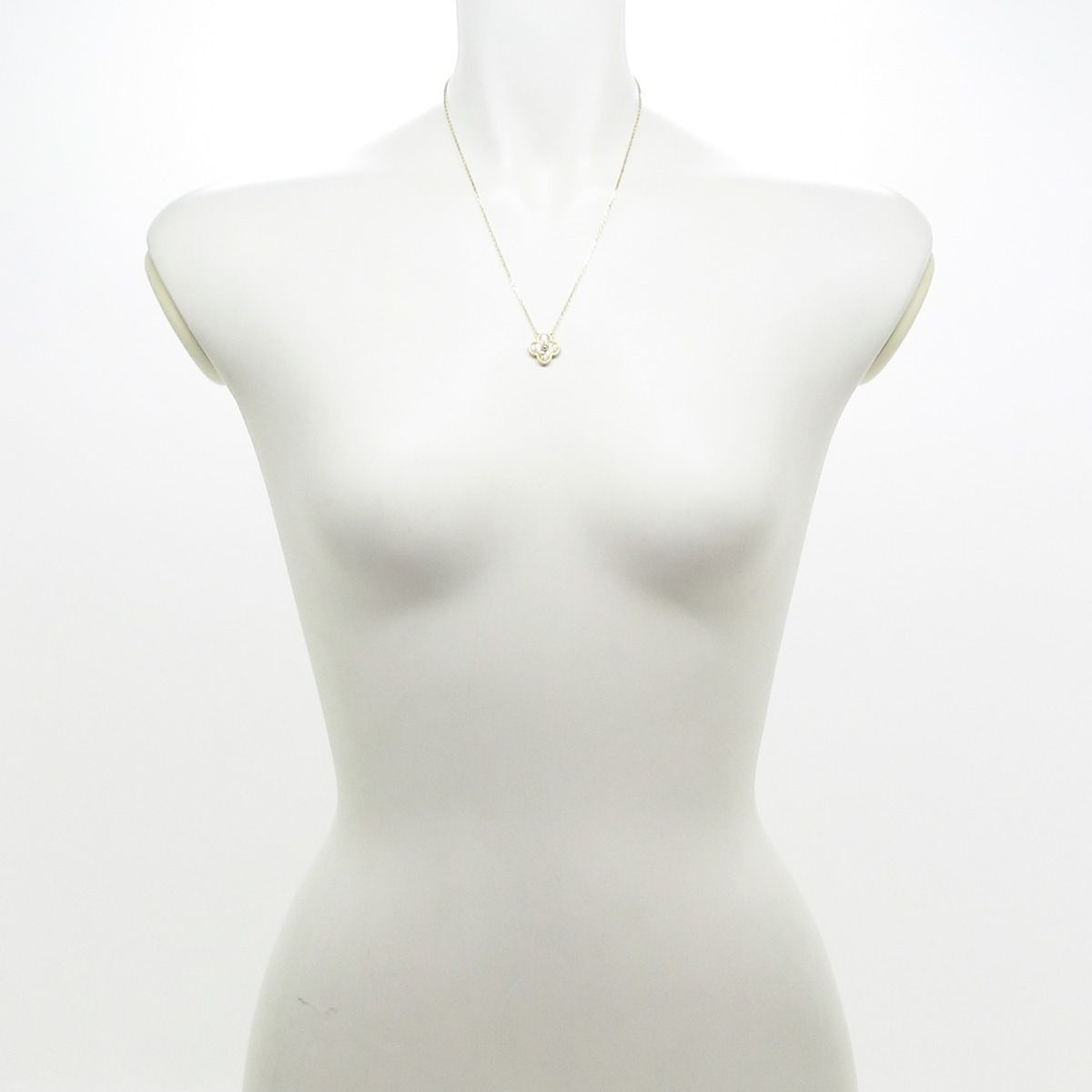 Van Cleef & Arpels Necklace Vintage Alhambra 18k Yellow Gold Diamond Pave — view 2