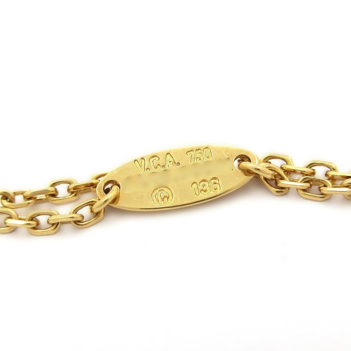 Van Cleef & Arpels Necklace Vintage Alhambra 18k Yellow Gold Diamond Pave — view 5