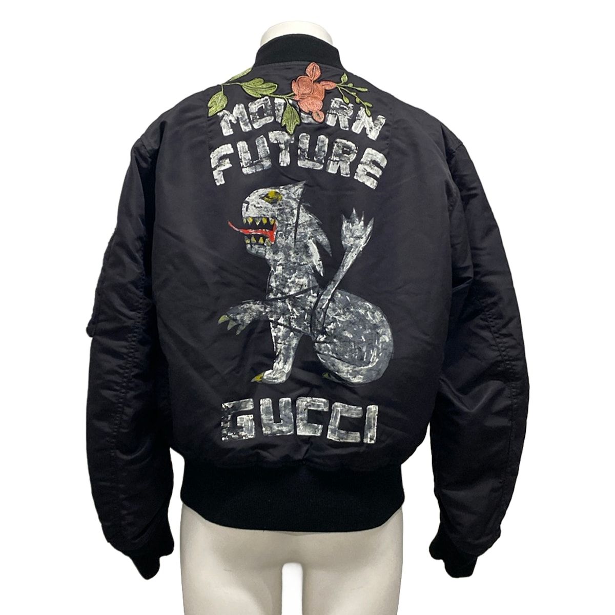 Gucci Jacket 46 S Black Pink Green Reversible Zip — view 2