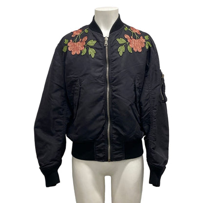 Gucci Jacket 46 S Black Pink Green Reversible Zip
