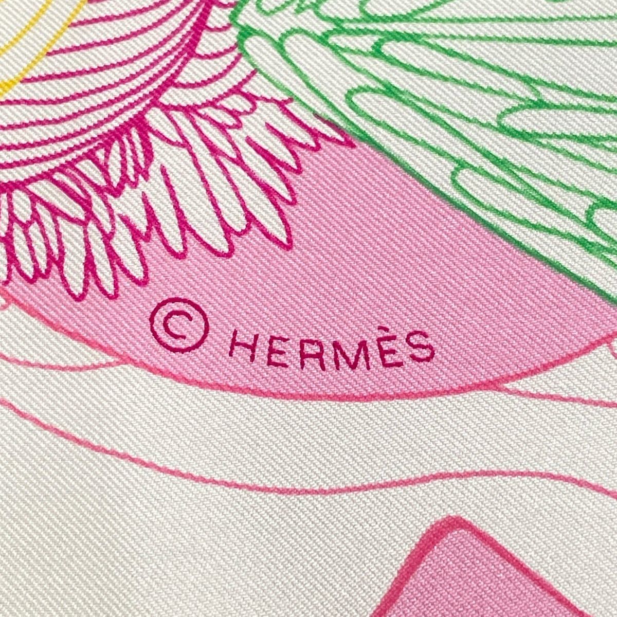 Hermes Scarf Carre 140 Pink White Multi Fantasie Botanique — view 2