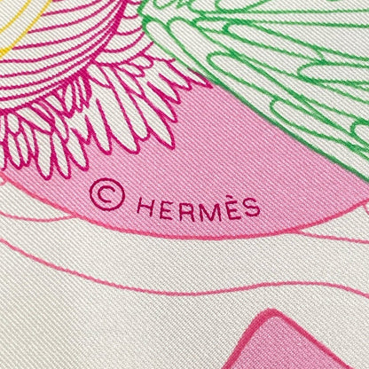 Hermes Scarf Carre 140 Pink White Multi Fantasie Botanique — view 2