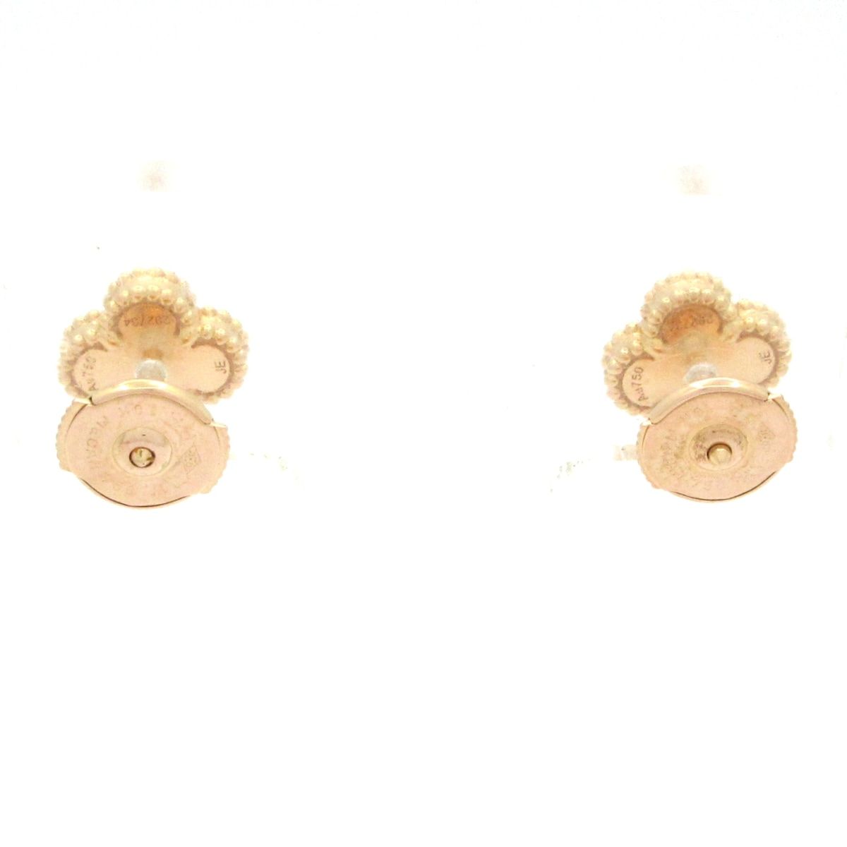 Van Cleef & Arpels Earrings Sweet Alhambra 18k Pink Gold Carnelian — view 3