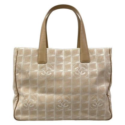 Chanel Handbag New Travel Line Ivory Beige Leather