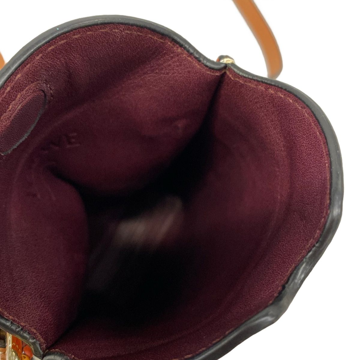 Loewe Shoulder Bag Gate Pocket Pink Brown Bordeaux Smartphone Pochette Leather — view 7
