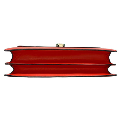 Bvlgari Shoulder Bag Serpenti Forever Red Chain Leather — view 5