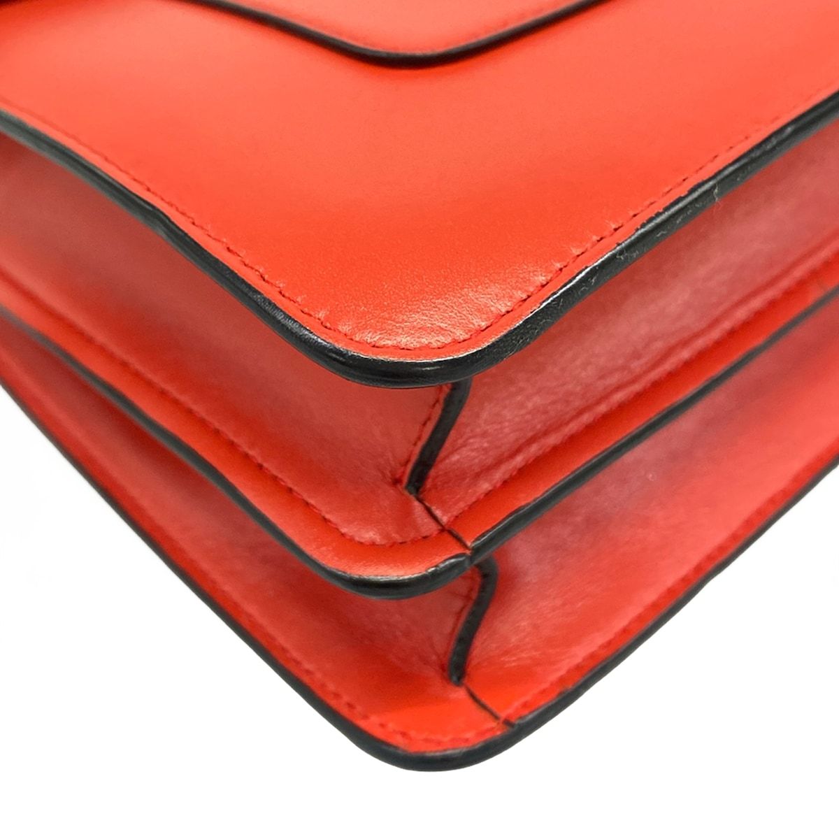 Bvlgari Shoulder Bag Serpenti Forever Red Chain Leather — view 6