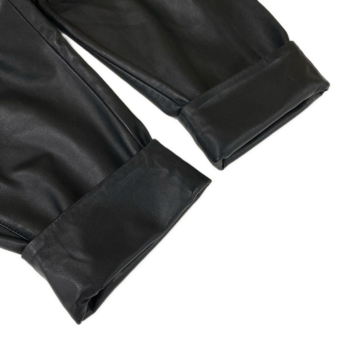 Saint Laurent Paris Pants 52 Joggers in Lambskin Long Black Full Length Leather — view 7