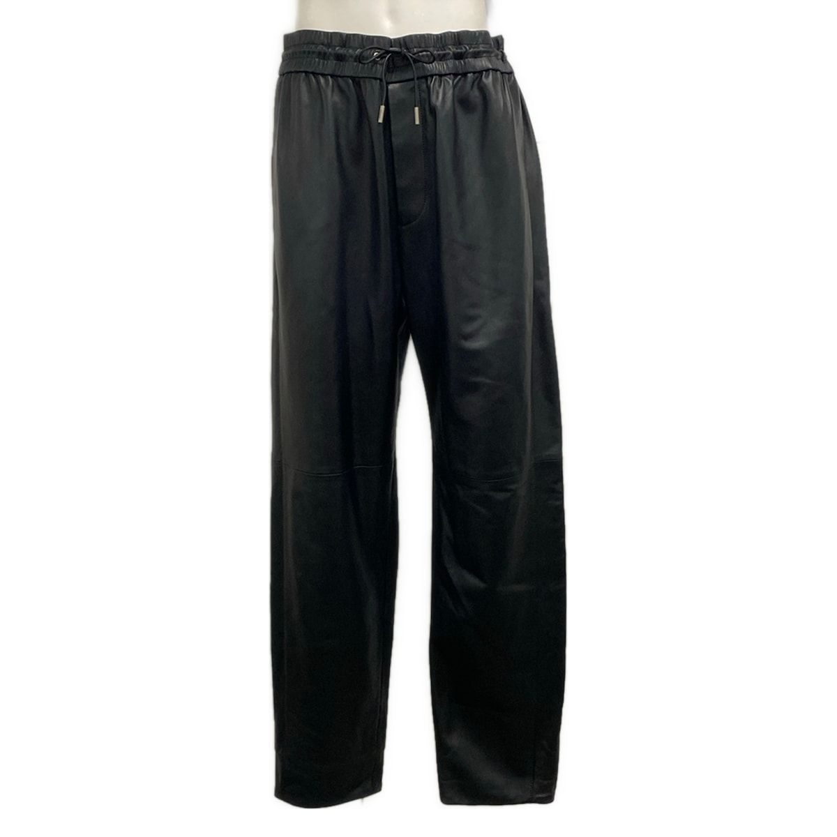 Saint Laurent Paris Pants 52 Joggers in Lambskin Long Black Full Length Leather