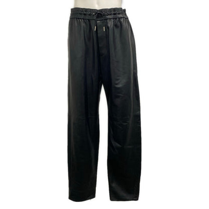 Saint Laurent Paris Pants 52 Joggers in Lambskin Long Black Full Length Leather