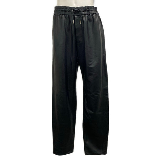Saint Laurent Paris Pants 52 Joggers in Lambskin Long Black Full Length Leather