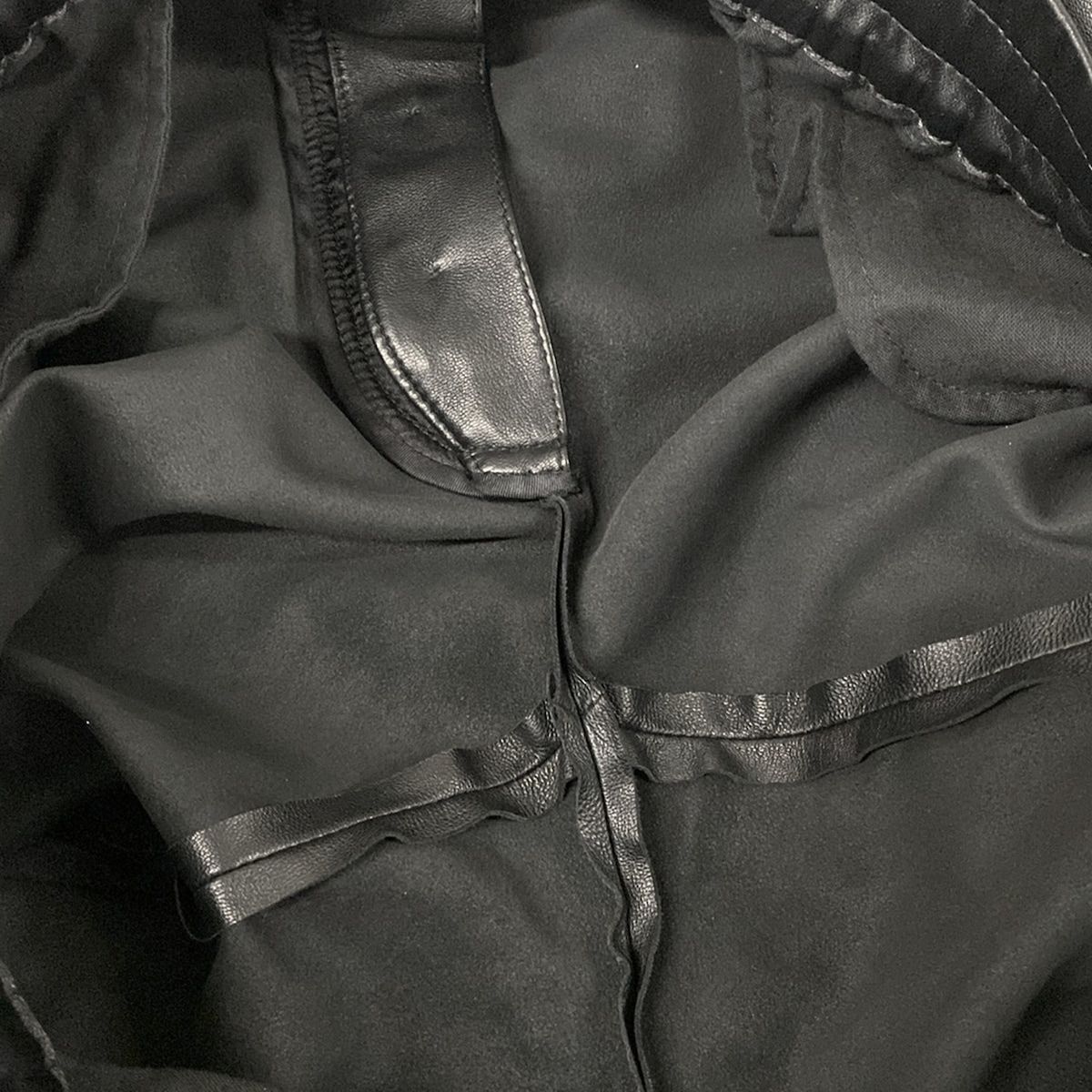 Saint Laurent Paris Pants 52 Joggers in Lambskin Long Black Full Length Leather — view 8