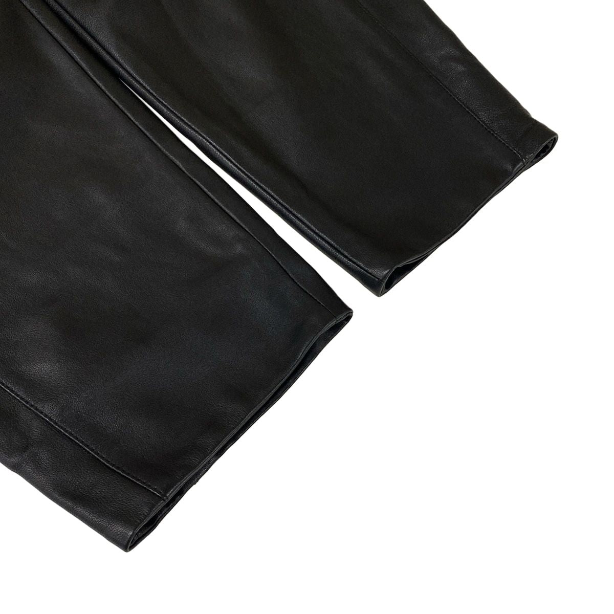 Saint Laurent Paris Pants 52 Joggers in Lambskin Long Black Full Length Leather — view 6