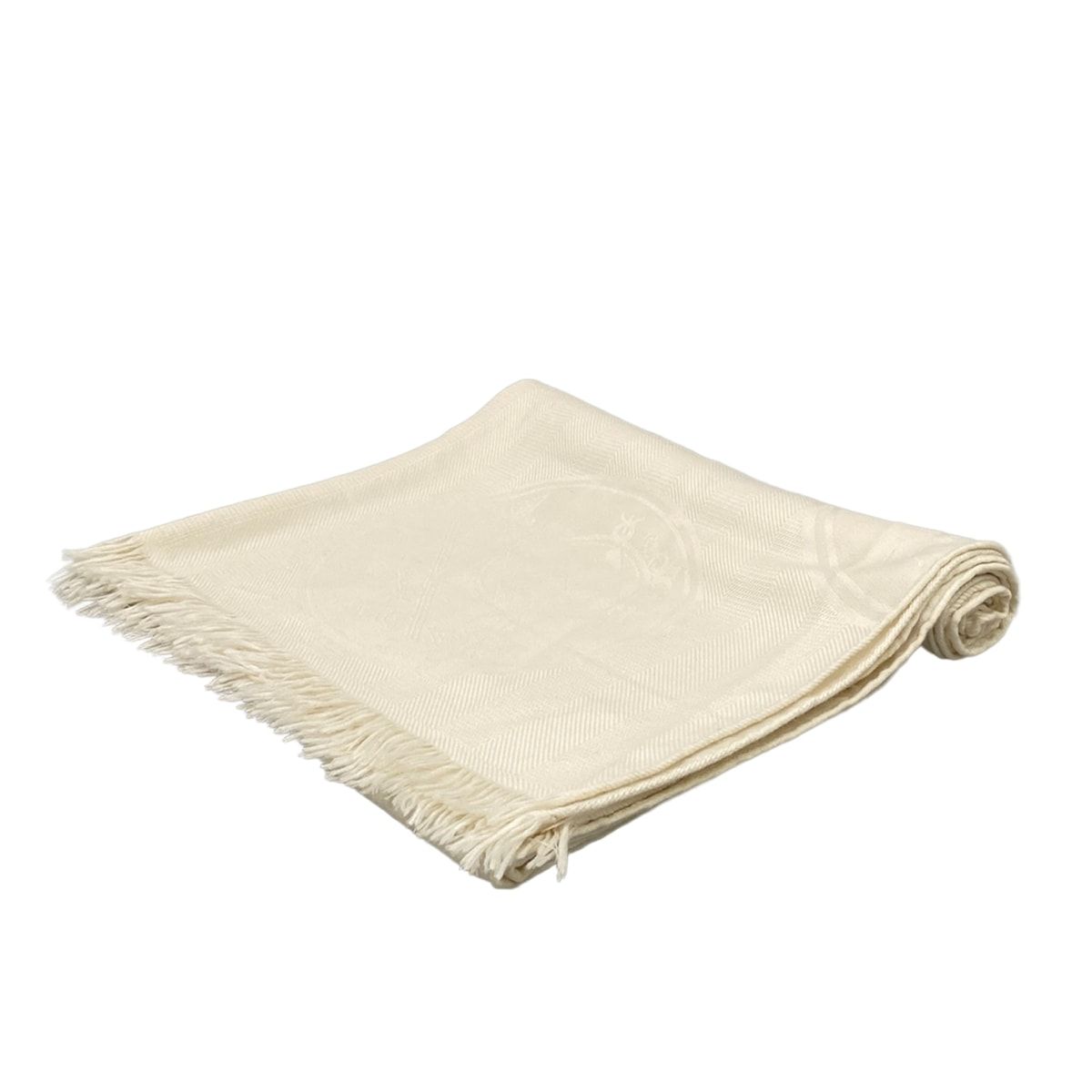 Hermes Shawl New Bliss Ivory Cashmere Silk Scarf