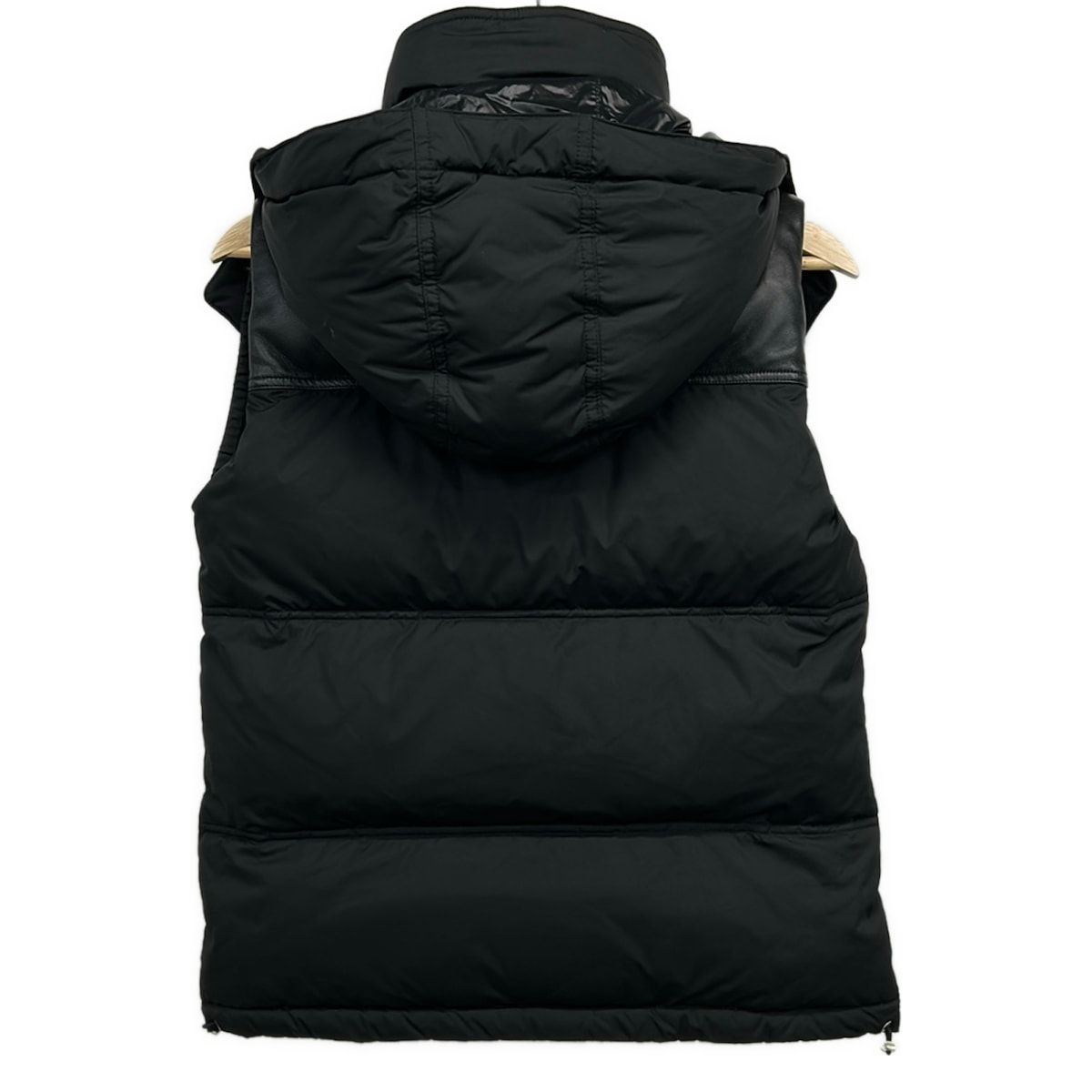 Gucci Down Vest 38 S Black Gray Multi Leather Winter — view 2