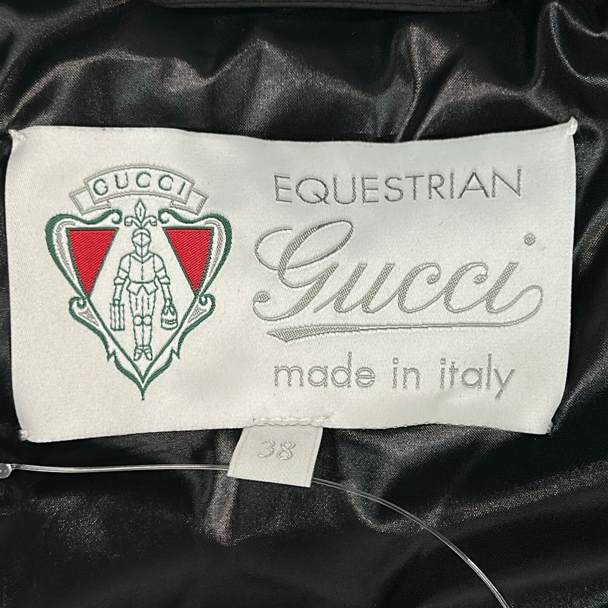 Gucci Down Vest 38 S Black Gray Multi Leather Winter — view 3