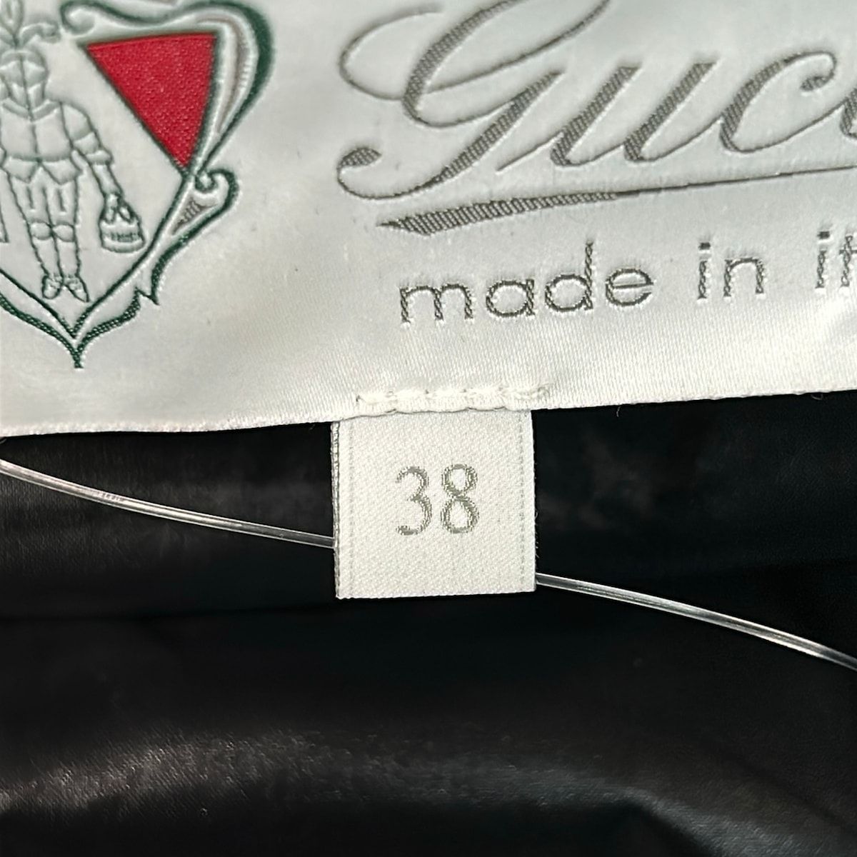 Gucci Down Vest 38 S Black Gray Multi Leather Winter — view 5