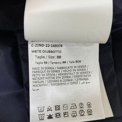 Moncler Jacket 00 XS Wete Dark Navy Long Sleeve Zip Up Hooded Spring Autumn — view 4