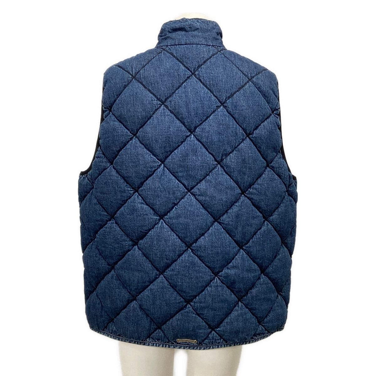 Chrome Hearts Down Vest X-large Blue Denim Quilted Autumn Winter Cotton — view 2