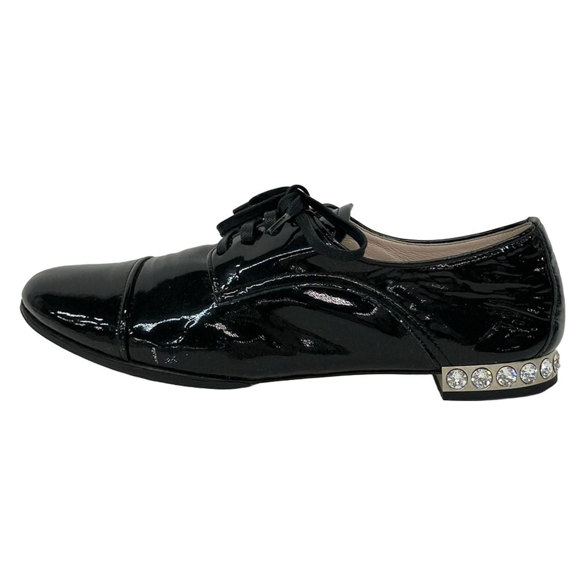 Miu Miu Shoes 37 Black Visual Leather