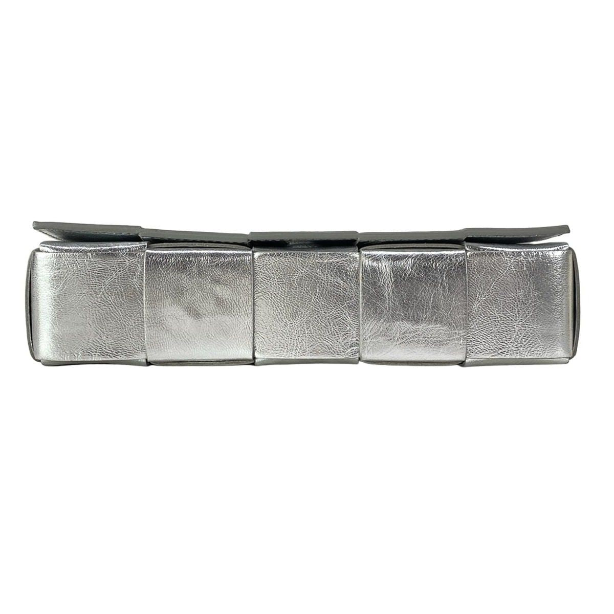 Bottega Veneta Shoulder Bag Cassette Silver Leather — view 5