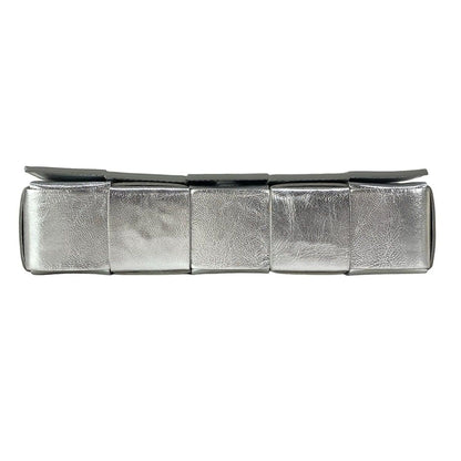 Bottega Veneta Shoulder Bag Cassette Silver Leather — view 5