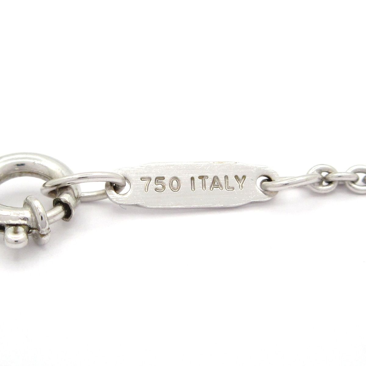 Tiffany & Co Necklace Circle 18k White Gold Diamond Total 0.10 Carat — view 6