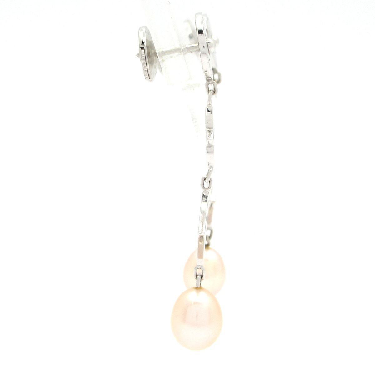 Louis Vuitton Earrings Pe Loulou Pandandreille 18k White Gold Pearl — view 2
