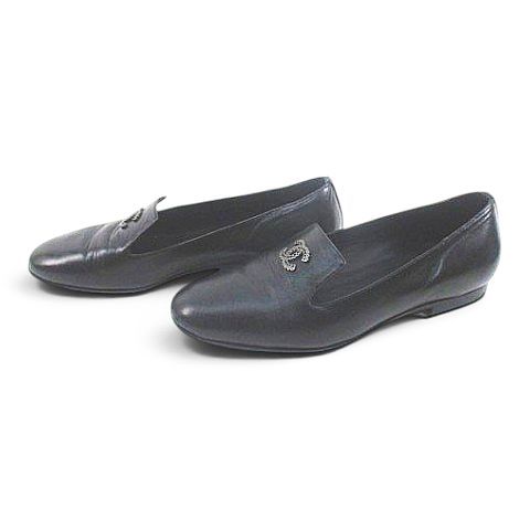 Chanel Opera Shoes CC Logo 35c Black Leather — view 2