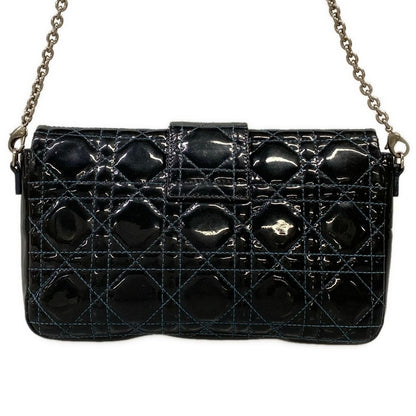 Dior Shoulder Bag New Rock Cannage Stitch Black Blue Chain Leather — view 3