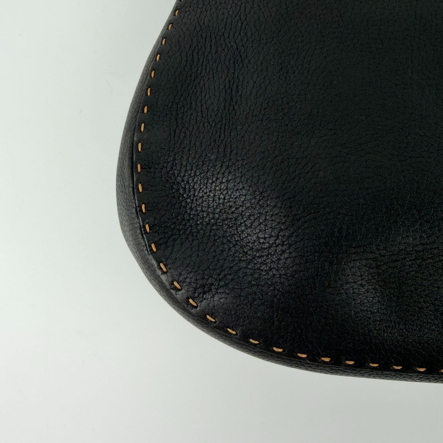 Fendi Shoulder Bag Tote Leather Black Silver Gold Vintage — view 8