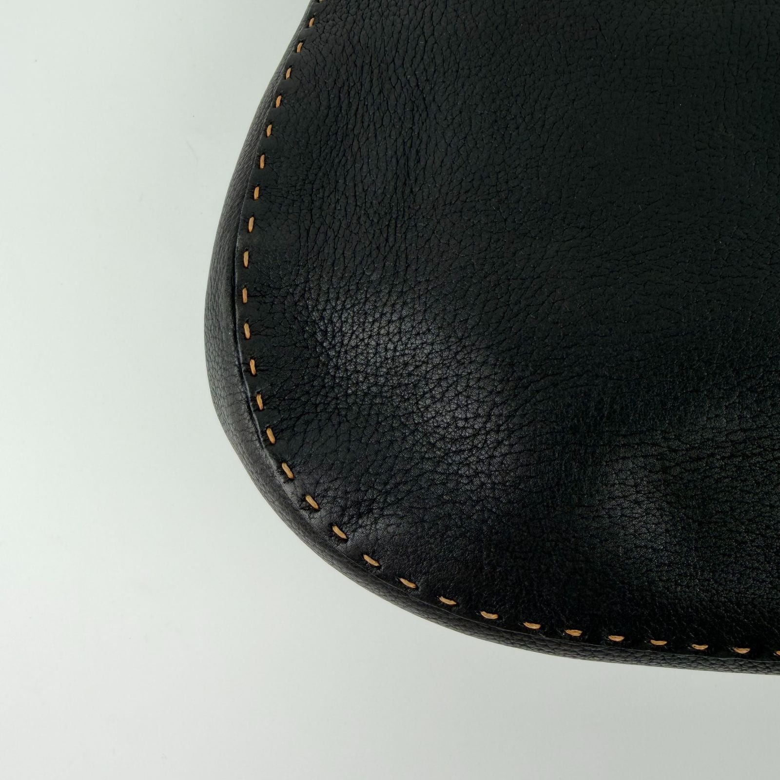 Fendi Shoulder Bag Tote Leather Black Silver Gold Vintage — view 8