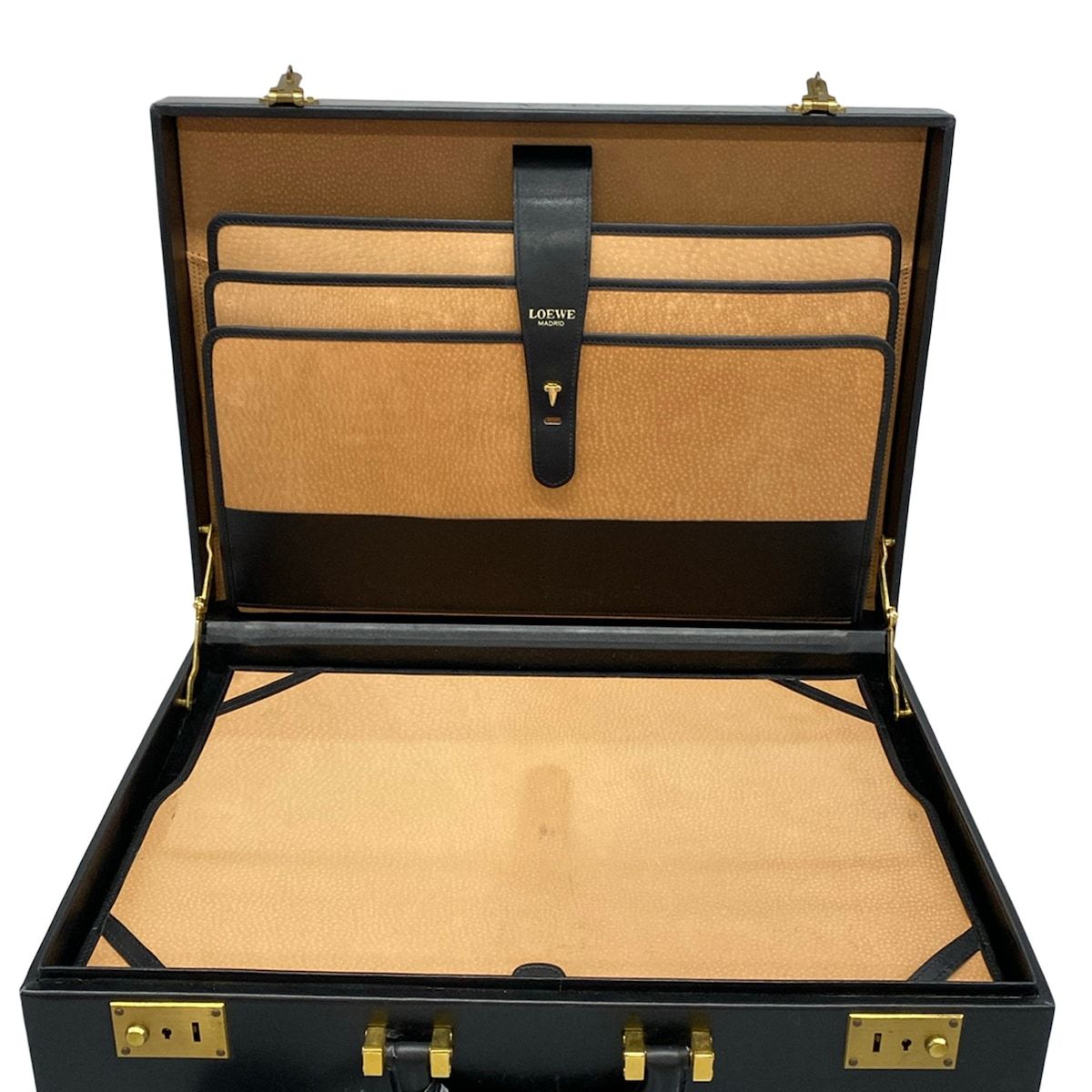 Loewe Attache Case Black Leather Handbag — view 7