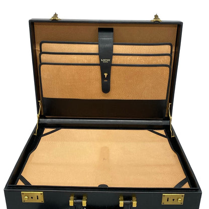Loewe Attache Case Black Leather Handbag — view 7