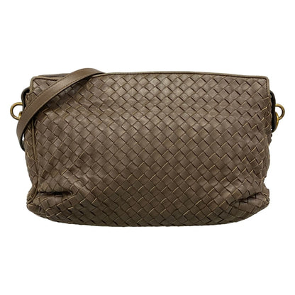Bottega Veneta Shoulder Bag Intrecciato Dark Brown Removable Strap Leather