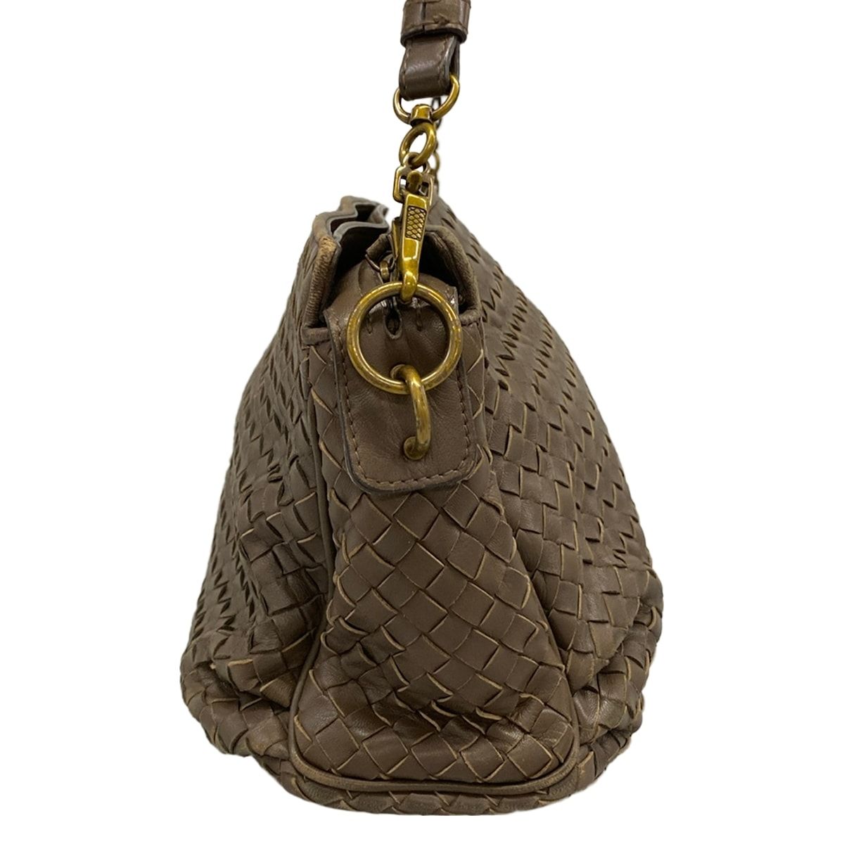 Bottega Veneta Shoulder Bag Intrecciato Dark Brown Removable Strap Leather — view 2