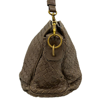 Bottega Veneta Shoulder Bag Intrecciato Dark Brown Removable Strap Leather — view 4