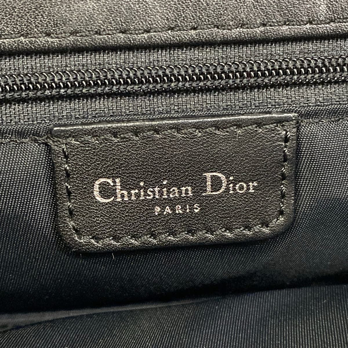 Dior Shoulder Bag Black Leather — view 9