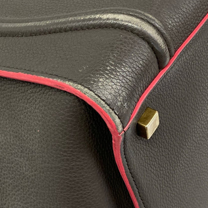 Celine Tote Luggage Small Square Phantom Dark Gray Pink Leather — view 6